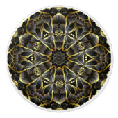 Gold- en zwarte keukenkast ~ Toscaanse kleuren Keramische Knop (Voorkant)