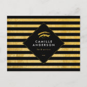 Gold- en zwarte lash-artistieke Comp-kaart Briefkaart (Voorkant)