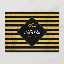 Gold- en zwarte lash-artistieke Comp-kaart Briefkaart
