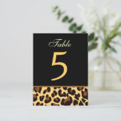 Gold- en zwarte-leopard-kaart voor weddenschappen briefkaart (Staand voorkant)