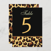 Gold- en zwarte-leopard-kaart voor weddenschappen briefkaart (Voorkant / Achterkant)