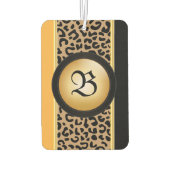 Gold en zwarte luipaard - Dierafdrukken | Monogram Luchtverfrisser (Achterkant)
