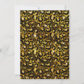 Gold en zwarte luipaard Glam 50e verjaardag Kaart (Achterkant)