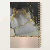 Gold- en zwarte-marmer-leerplank planner (Achterkant)