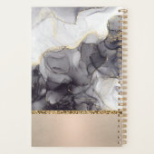 Gold- en zwarte-marmer-leerplank planner (Achterkant)
