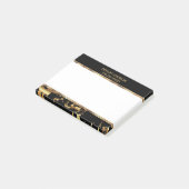 Gold- en zwarte marmer post-it® notes (Schuin)