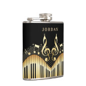 Gold- en zwarte meubelkaart heupfles (Rechts)