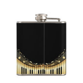 Gold- en zwarte meubelkaart heupfles (Achterkant)