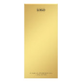 Gold- en zwarte minimalistische lijst met servicep reclamekaart (Achterkant)