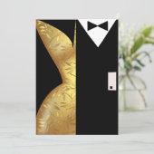 Gold- en zwarte nieuwjaarsfeesten kaart (Staand voorkant)