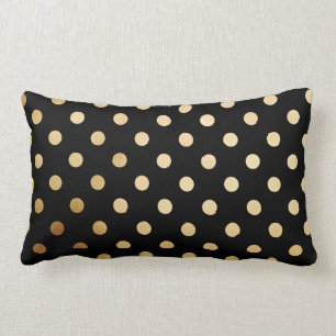 Gold en zwarte Polka Dot Pillow Kussen