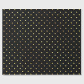 Gold- en zwarte pooldots cadeaupapier (Vlak)