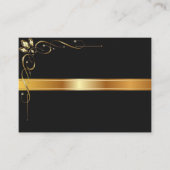 Gold- en zwarte sjabloon visitekaartje (Voorkant)