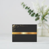 Gold- en zwarte sjabloon visitekaartje (Staand voorkant)