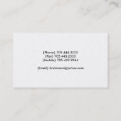 Gold- en zwarte stijlvolle Visitekaartjes (Achterkant)