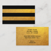Gold- en zwarte streep visitekaartje (Voorkant / Achterkant)