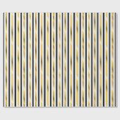 Gold- en zwarte strepen cadeaupapier (Vlak)