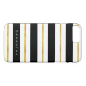 Gold- en zwarte strepen Case-Mate iPhone case (Achterkant (Horizontaal))