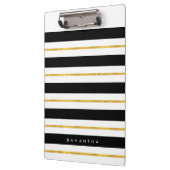 Gold- en zwarte strepen klembord (Links)