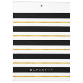 Gold- en zwarte strepen klembord (Achterkant)