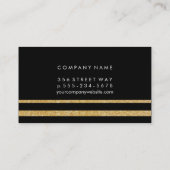 Gold- en zwarte Stripes 2 | Diamanten Visitekaartje (Achterkant)