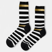 Gold- en zwarte stripes sokken (Links)