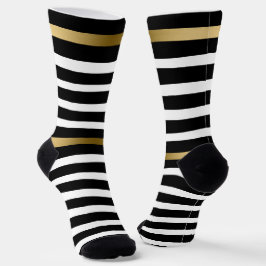 Gold- en zwarte stripes sokken