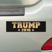 Gold en zwarte Trump 2016 Bumpersticker (Op auto)