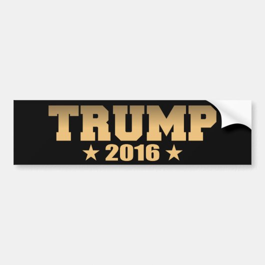 Gold en zwarte Trump 2016 Bumpersticker (Voorkant)