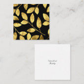 Gold- en zwarte Waterverf Notitiekaartje (Voorkant / Achterkant)