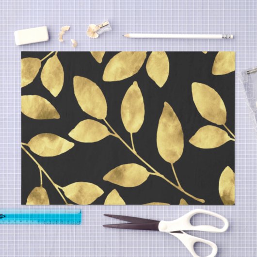 Gold- en zwarte Waterverf Tissuepapier (Craft)