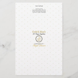 Gold- en zwarte zeep-verpakking | Lijnpapier