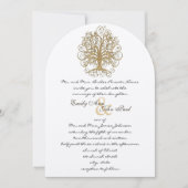 Gold Enchanted Forest Wedding Invitation Kaart (Voorkant)