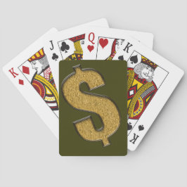 Gold Encrular-dollarteken Pokerkaarten