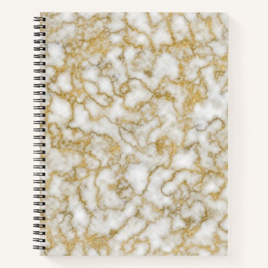 Gold Encrusted Marble Spiral Notitieboek (Voorkant)