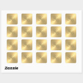 Gold Envelope Seal-kerstfeest Vierkante Sticker (Vel)