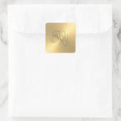 Gold Envelope Seal-kerstfeest Vierkante Sticker (Tas)