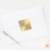 Gold Envelope Seal-kerstfeest Vierkante Sticker (Envelop)