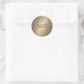 Gold Envelope Sticker met monogram (Tas)