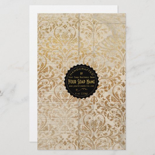 Gold Ephemera  zeeppapier - Satin (Voorkant / Achterkant)