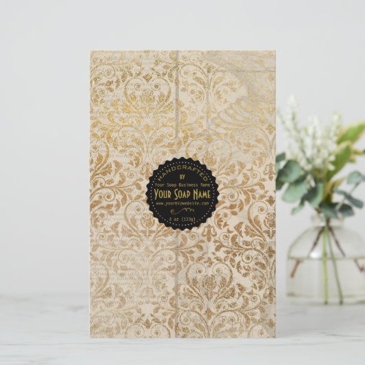 Gold Ephemera zeeppapier - Satin (Staand voorkant)