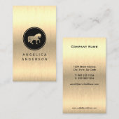 Gold Equestrian Horseback Riding Visitekaartje (Voorkant / Achterkant)