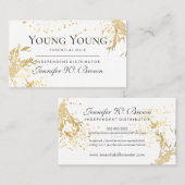 Gold Essential Oils florgeel Visitekaartje (Voorkant / Achterkant)