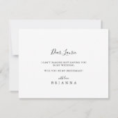 Gold Eucalyptus Bridesmaid Paper Card Notitiekaartje (Achterkant)