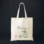 Gold Eucalyptus Calligrafie Bridesmaid Tote Bag<br><div class="desc">Deze gouden eucalyptuskalligrafie bridesmaïde canvas tas is het perfecte huwelijkscadeau voor het cadeau van je bruidsmeisjes en een eersterangsmeisje voor een ritueel. Dit artistieke ontwerp kenmerkt handgetekende waterverf goud en groene bladeren,  die de natuurlijke schoonheid inspireren.</div>