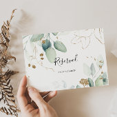 Gold Eucalyptus Calligraphy Reserved Sign