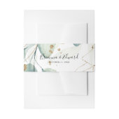 Gold Eucalyptus Calligraphy Wedding Uitnodigingen Wikkel (Voorkant Voorbeeld)