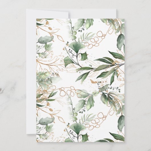 Gold Eucalyptus Elegant - Website met details Kaart (Achterkant)