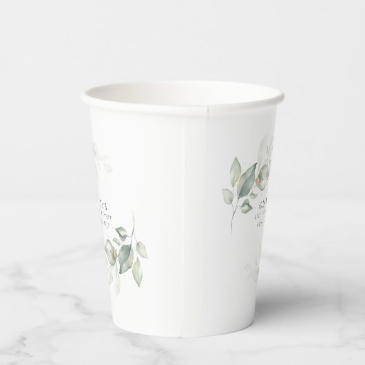 Gold Eucalyptus Greenery Boho Dreamweaver Waterver Papieren Bekers (Rechts)