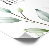 Gold Eucalyptus Greenery laat een bruiloft over Poster (Hoek)